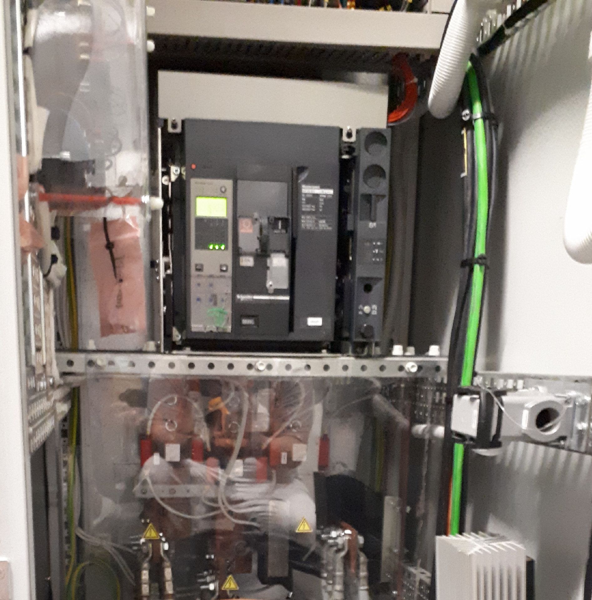 Schneider air circuit breaker installed inside main switchboard cubicle