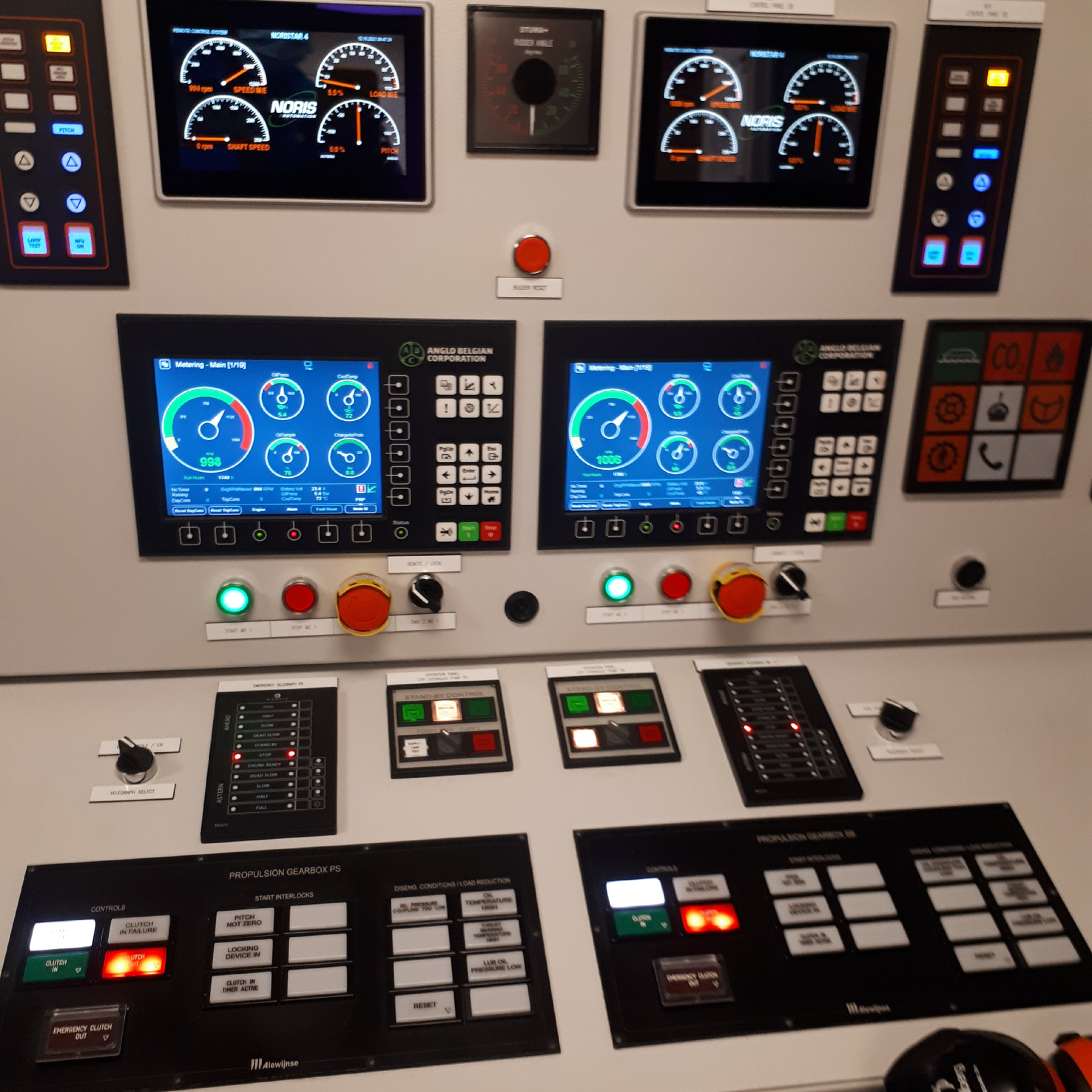 NORIS and Anglo Belgian Corporation propulsion remote control and metering displays